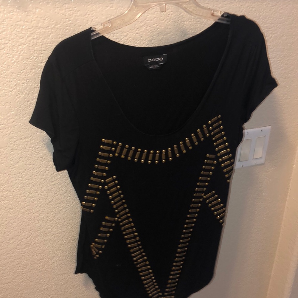 Bebe top with beads